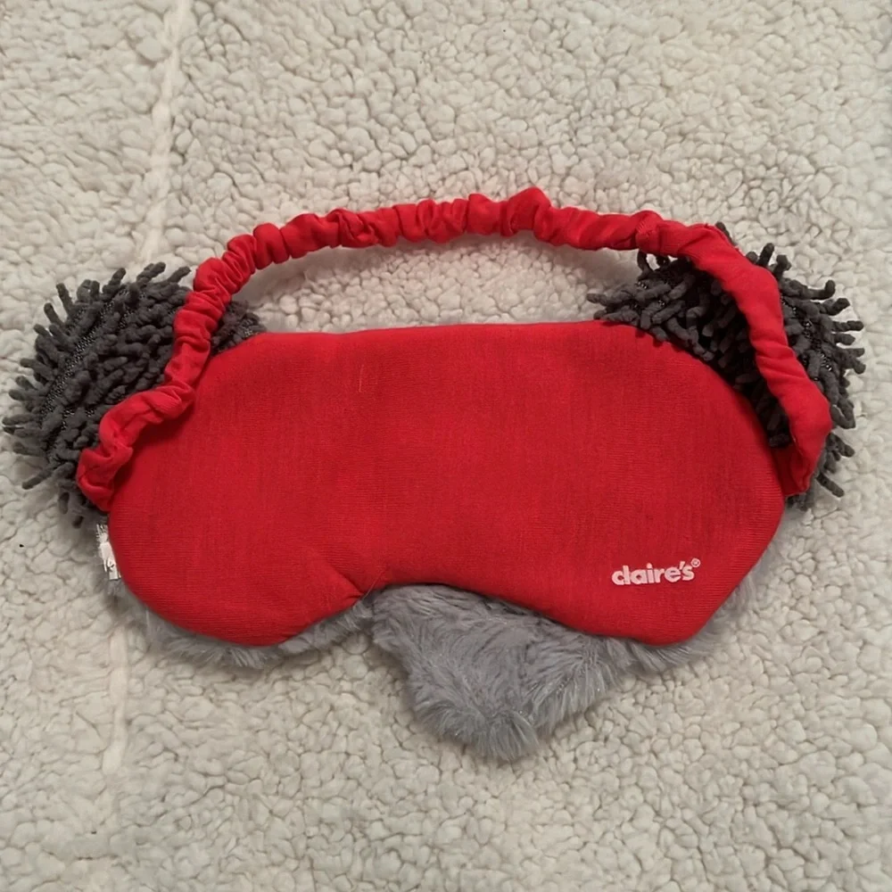 Gray and Pink Kids Sleep Mask
